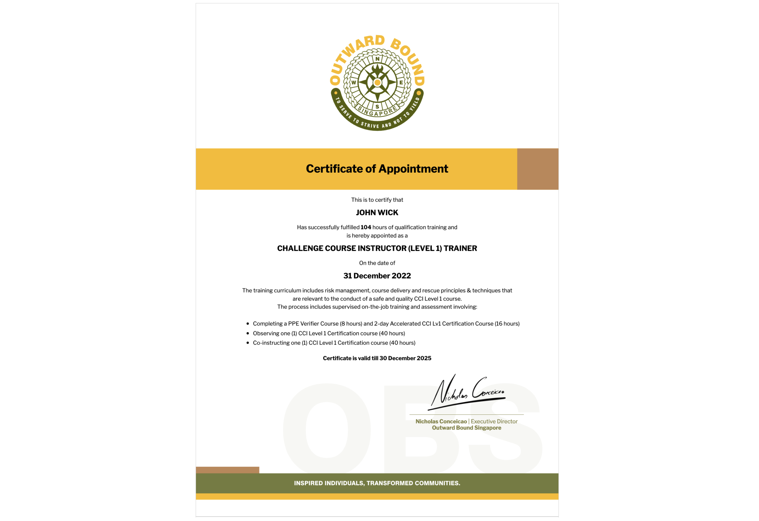 Certificate Example